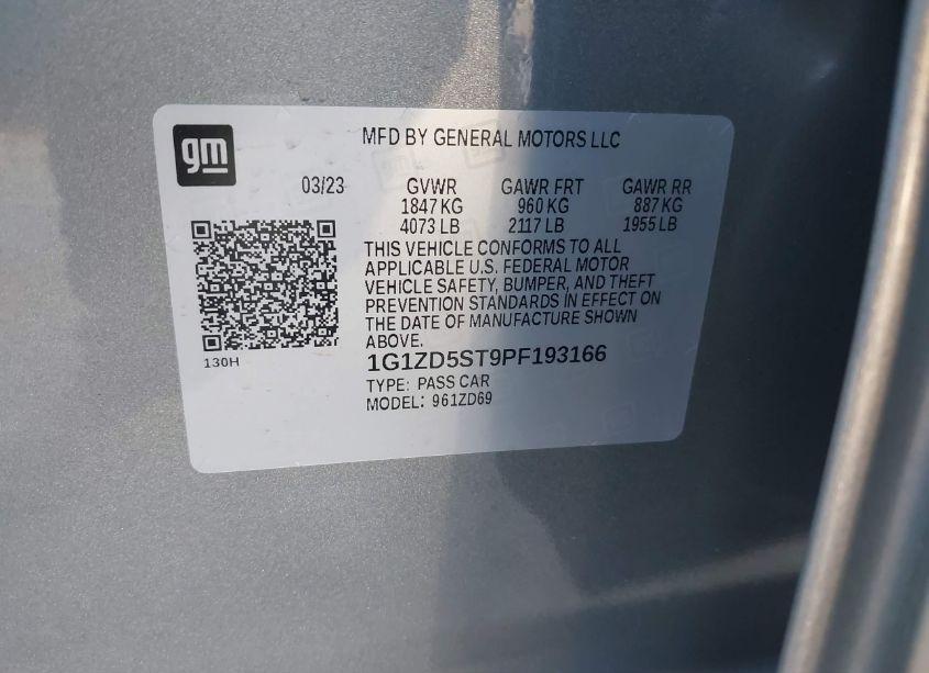 Photo 9 of 2023 Chevrolet Malibu FWD 1LT (VIN 1G1ZD5ST9PF193166)