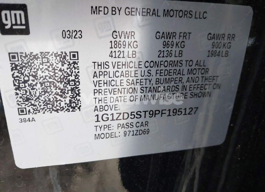 Photo 9 of 2023 Chevrolet Malibu FWD 1LT (VIN 1G1ZD5ST9PF195127)