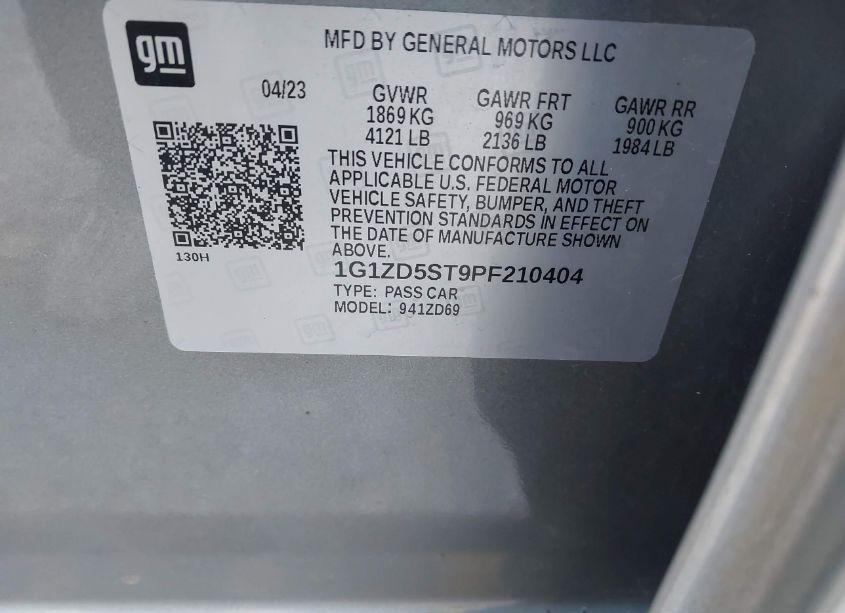Photo 9 of 2023 Chevrolet Malibu FWD 1LT (VIN 1G1ZD5ST9PF210404)