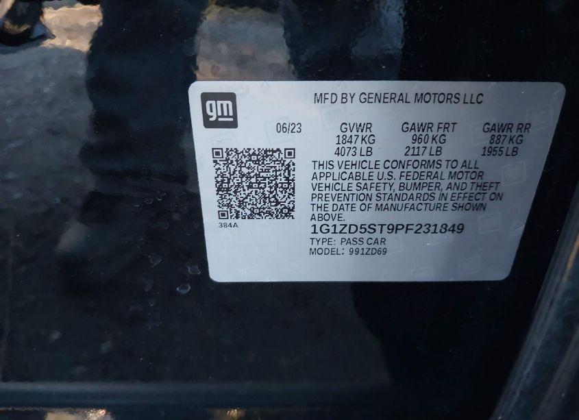 Photo 9 of 2023 Chevrolet Malibu FWD 1LT (VIN 1G1ZD5ST9PF231849)