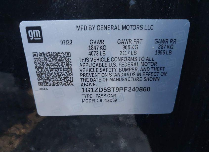 Photo 9 of 2023 Chevrolet Malibu FWD 1LT (VIN 1G1ZD5ST9PF240860)