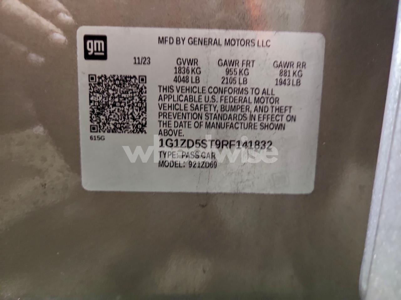 Photo 12 of 2024 CHEVROLET MALIBU LT (VIN 1G1ZD5ST9RF141832)