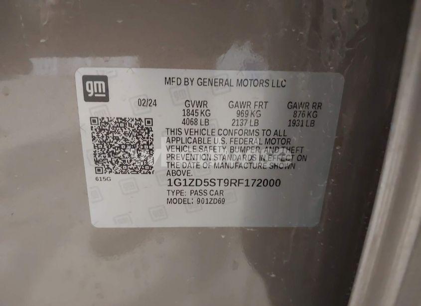 Photo 9 of 2024 Chevrolet Malibu FWD 1LT (VIN 1G1ZD5ST9RF172000)