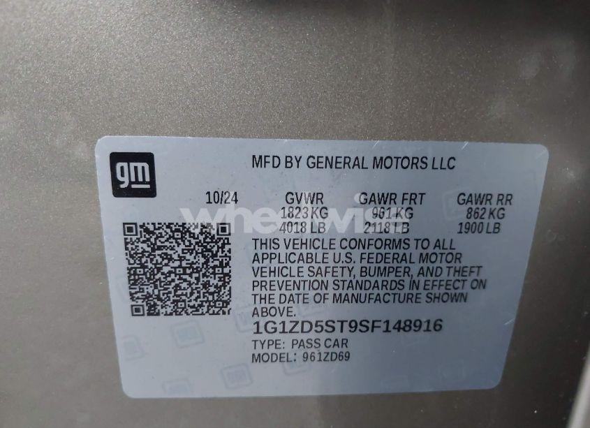 Photo 9 of 2025 Chevrolet Malibu FWD 1LT (VIN 1G1ZD5ST9SF148916)