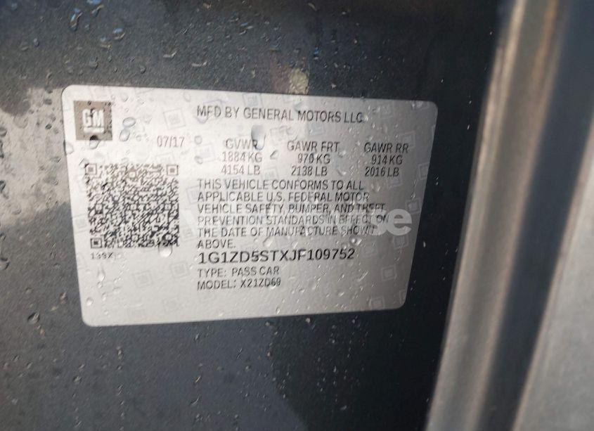 Photo 9 of 2018 Chevrolet Malibu LT (VIN 1G1ZD5STXJF109752)