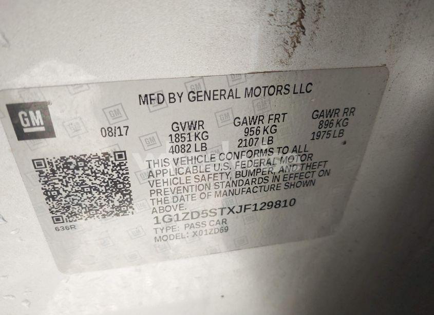 Photo 9 of 2018 Chevrolet Malibu LT (VIN 1G1ZD5STXJF129810)