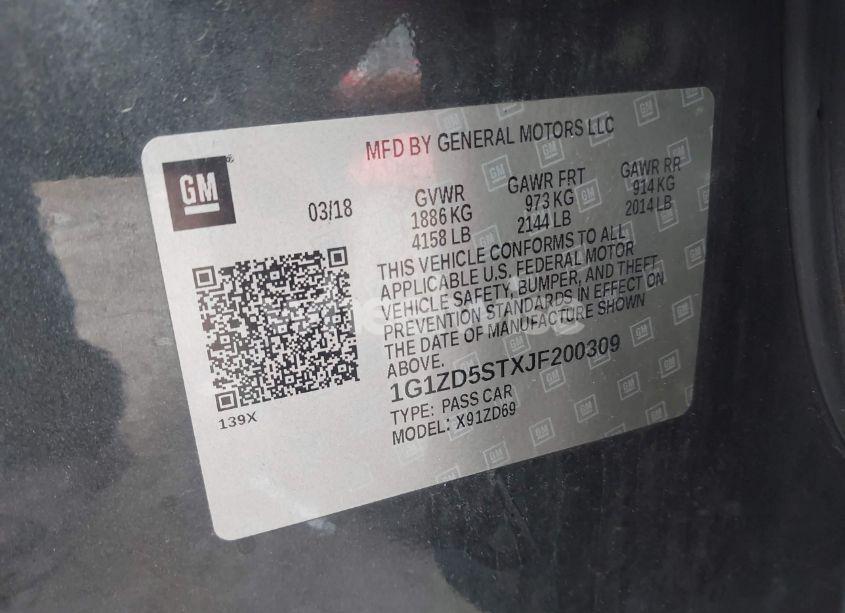 Photo 9 of 2018 Chevrolet Malibu LT (VIN 1G1ZD5STXJF200309)