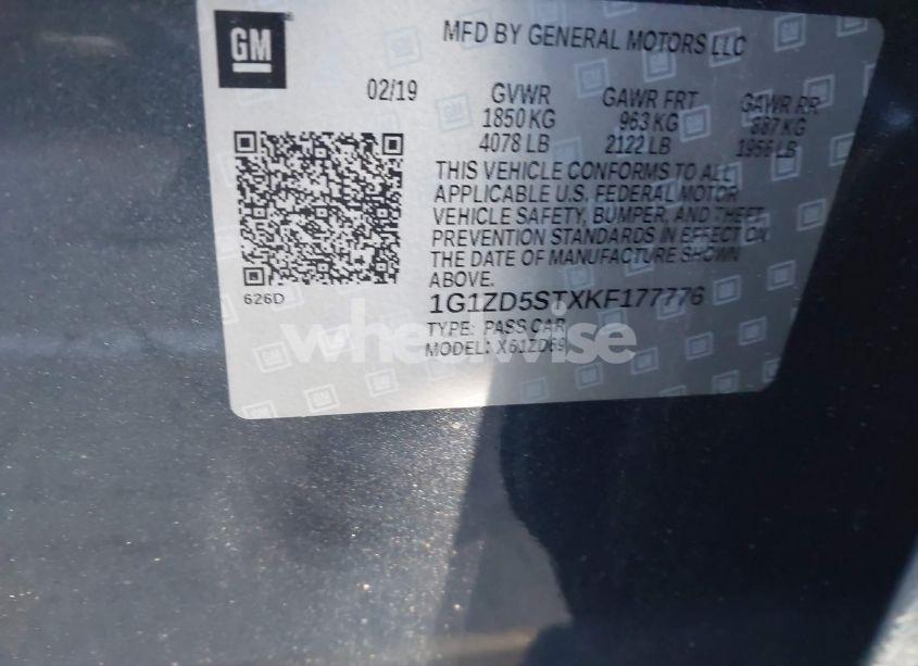 Photo 9 of 2019 Chevrolet Malibu LT (VIN 1G1ZD5STXKF177776)