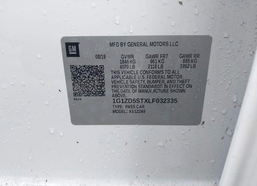 Photo 9 of 2020 Chevrolet Malibu FWD LT (VIN 1G1ZD5STXLF032335)