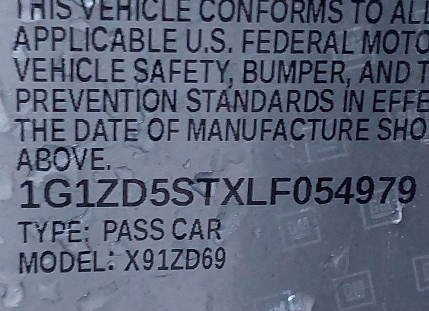 Photo 9 of 2020 Chevrolet Malibu FWD LT (VIN 1G1ZD5STXLF054979)