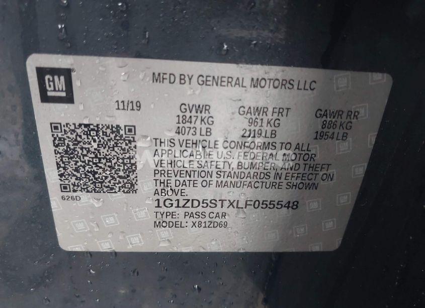 Photo 9 of 2020 Chevrolet Malibu FWD LT (VIN 1G1ZD5STXLF055548)