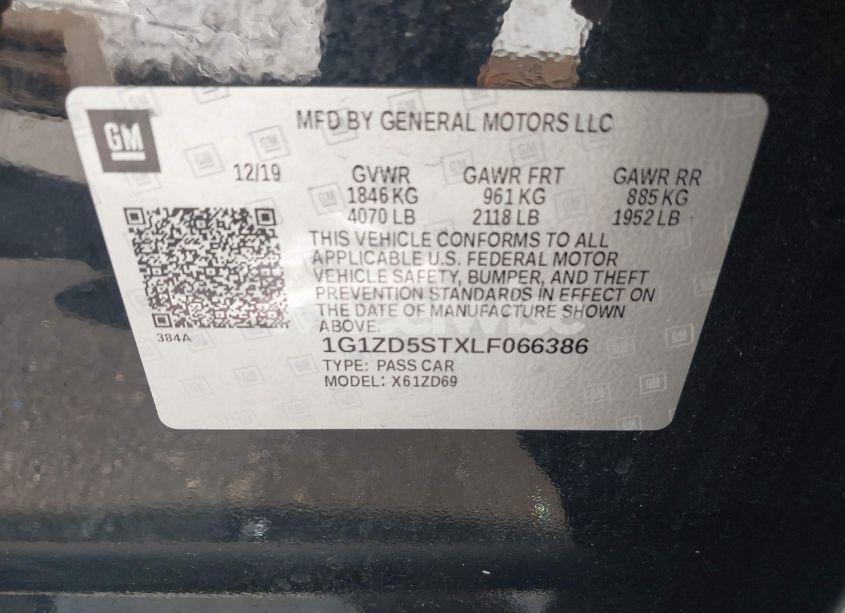 Photo 9 of 2020 Chevrolet Malibu FWD LT (VIN 1G1ZD5STXLF066386)