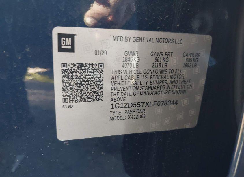 Photo 9 of 2020 Chevrolet Malibu FWD LT (VIN 1G1ZD5STXLF078344)