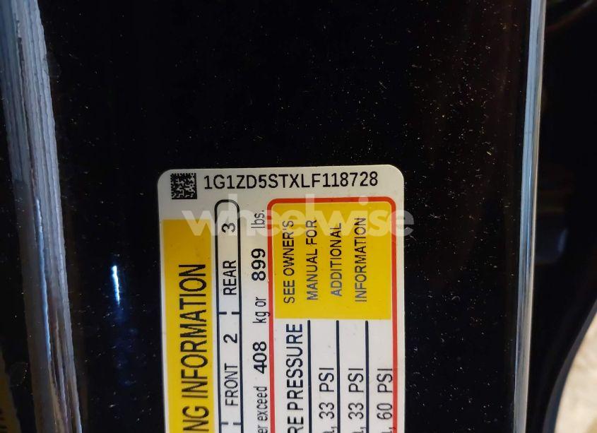 Photo 9 of 2020 Chevrolet Malibu FWD LT (VIN 1G1ZD5STXLF118728)