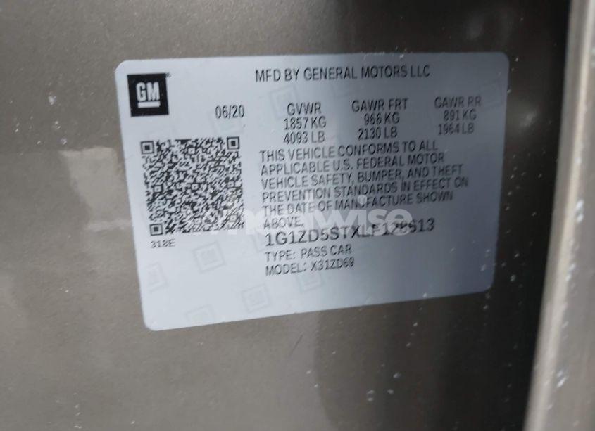 Photo 9 of 2020 Chevrolet Malibu FWD LT (VIN 1G1ZD5STXLF128613)