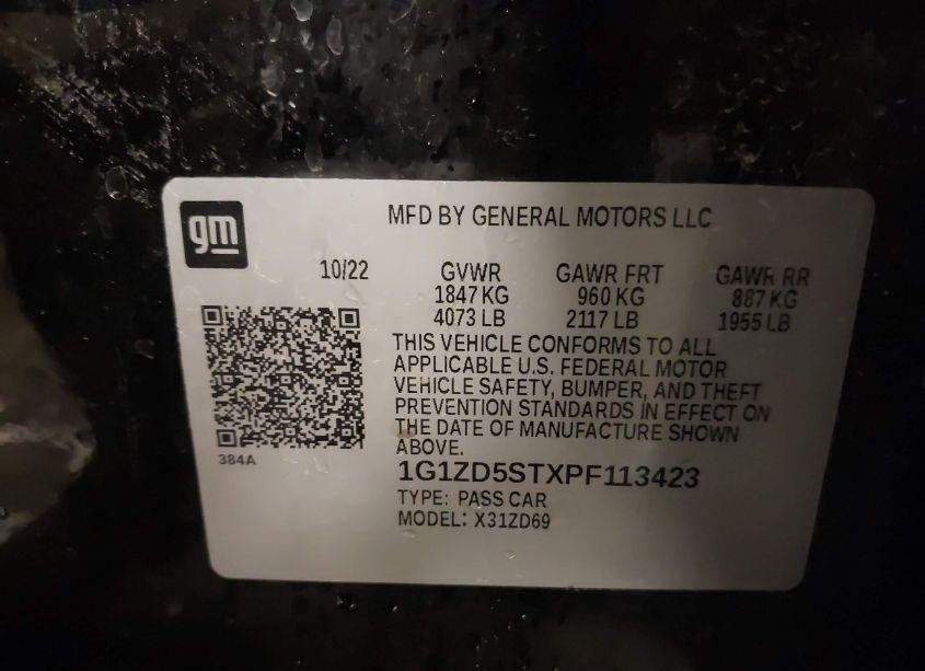Photo 9 of 2023 Chevrolet Malibu FWD 1LT (VIN 1G1ZD5STXPF113423)