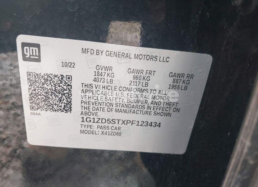 Photo 9 of 2023 Chevrolet Malibu FWD 1LT (VIN 1G1ZD5STXPF123434)
