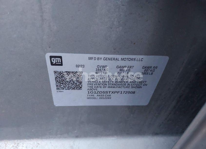 Photo 9 of 2023 Chevrolet Malibu FWD 1LT (VIN 1G1ZD5STXPF172908)