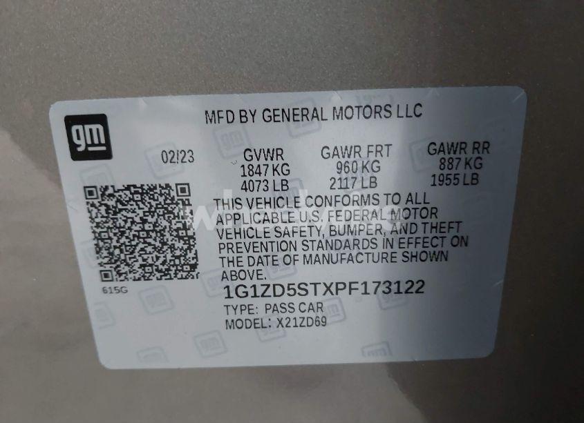 Photo 9 of 2023 Chevrolet Malibu FWD 1LT (VIN 1G1ZD5STXPF173122)