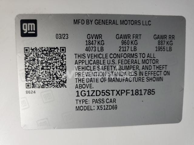 Photo 3 of 2023 CHEVROLET MALIBU LT N/A (VIN 1G1ZD5STXPF181785)