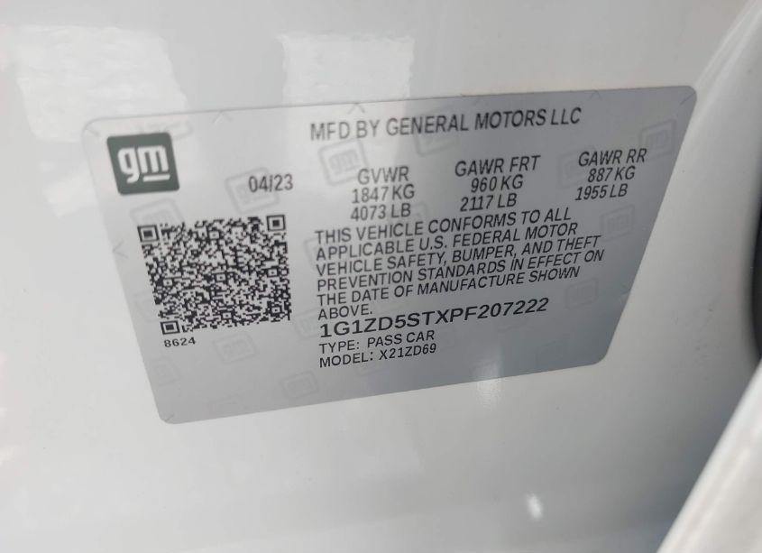 Photo 9 of 2023 Chevrolet Malibu FWD 1LT (VIN 1G1ZD5STXPF207222)