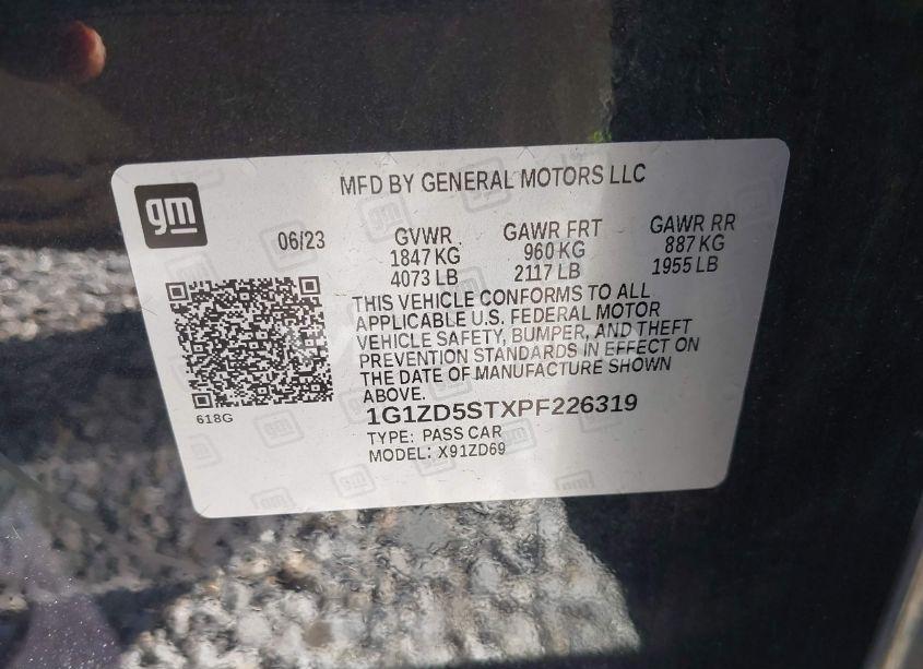 Photo 9 of 2023 Chevrolet Malibu FWD 1LT (VIN 1G1ZD5STXPF226319)