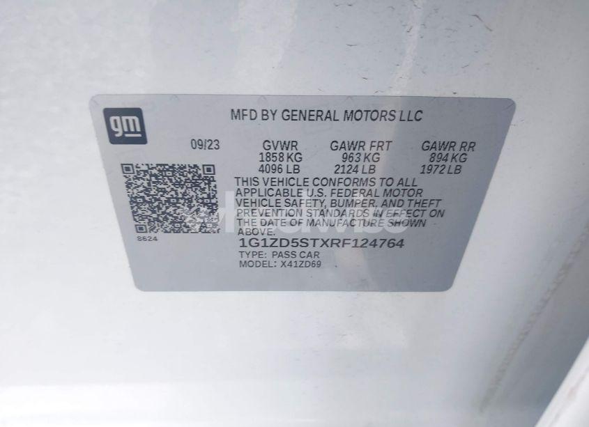 Photo 9 of 2024 Chevrolet Malibu FWD 1LT (VIN 1G1ZD5STXRF124764)