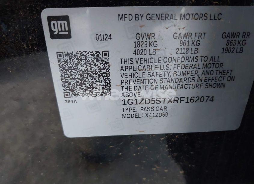 Photo 9 of 2024 Chevrolet Malibu FWD 1LT (VIN 1G1ZD5STXRF162074)