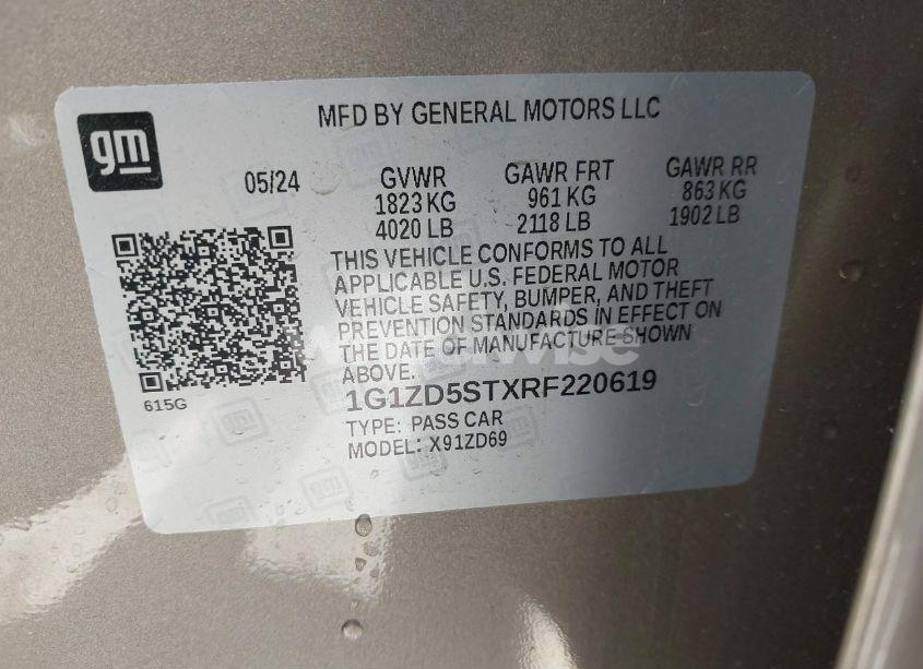 Photo 9 of 2024 Chevrolet Malibu FWD 1LT (VIN 1G1ZD5STXRF220619)