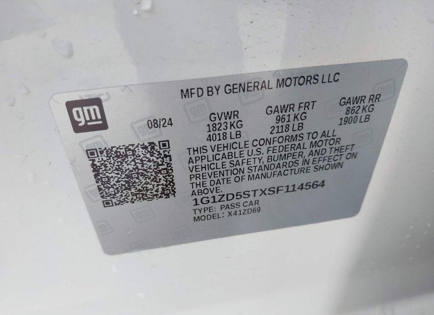 Photo 9 of 2025 Chevrolet Malibu FWD 1LT (VIN 1G1ZD5STXSF114564)