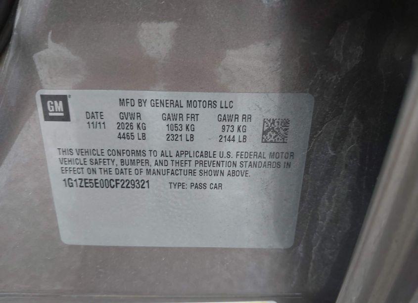 Photo 9 of 2012 Chevrolet Malibu 1LZ (VIN 1G1ZE5E00CF229321)