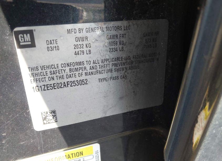 Photo 9 of 2010 Chevrolet Malibu LTZ (VIN 1G1ZE5E02AF253052)