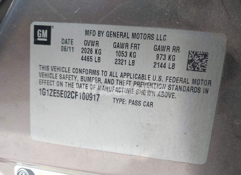 Photo 9 of 2012 Chevrolet Malibu 1LZ (VIN 1G1ZE5E02CF100917)