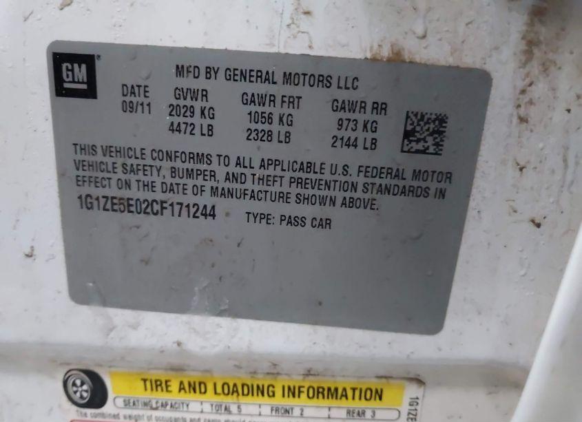 Photo 9 of 2012 Chevrolet Malibu 1LZ (VIN 1G1ZE5E02CF171244)