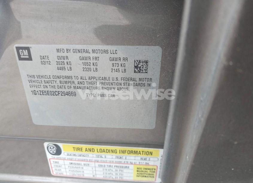 Photo 9 of 2012 Chevrolet Malibu 1LZ (VIN 1G1ZE5E02CF294669)