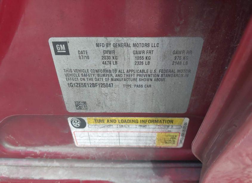 Photo 9 of 2011 Chevrolet Malibu LTZ (VIN 1G1ZE5E12BF125047)