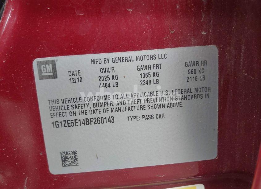 Photo 9 of 2011 Chevrolet Malibu LTZ (VIN 1G1ZE5E14BF260143)