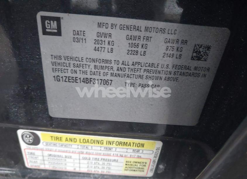 Photo 9 of 2011 Chevrolet Malibu LTZ (VIN 1G1ZE5E14BF317067)