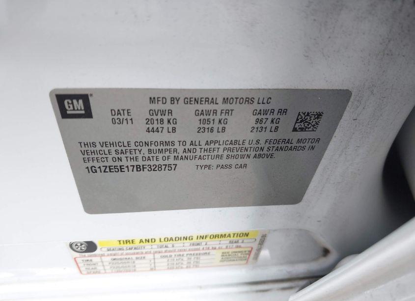 Photo 9 of 2011 Chevrolet Malibu LTZ (VIN 1G1ZE5E17BF328757)