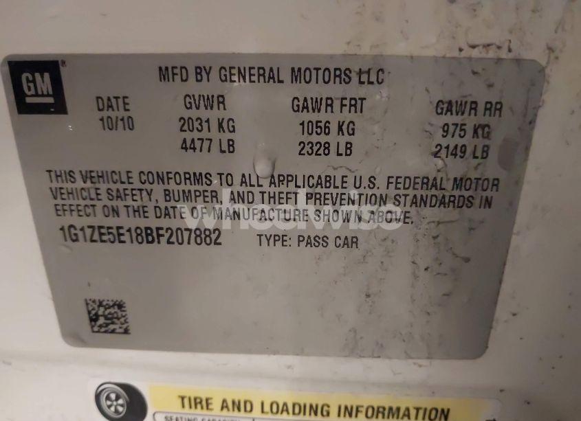 Photo 9 of 2011 Chevrolet Malibu LTZ (VIN 1G1ZE5E18BF207882)