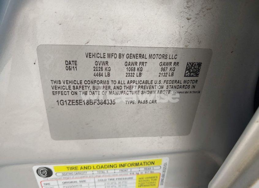 Photo 9 of 2011 Chevrolet Malibu LTZ (VIN 1G1ZE5E18BF384335)