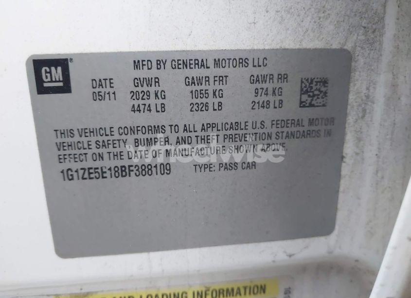 Photo 9 of 2011 Chevrolet Malibu LTZ (VIN 1G1ZE5E18BF388109)