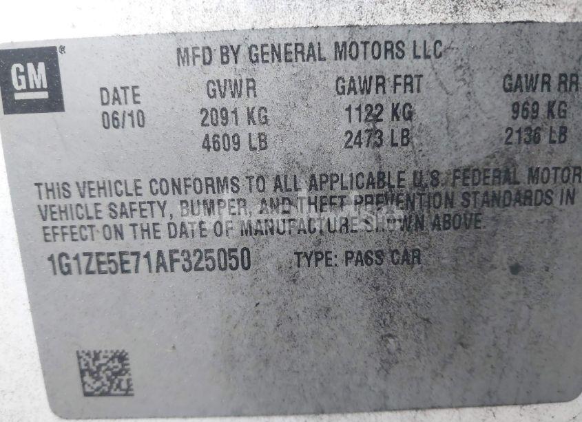 Photo 9 of 2010 Chevrolet Malibu LTZ (VIN 1G1ZE5E71AF325050)