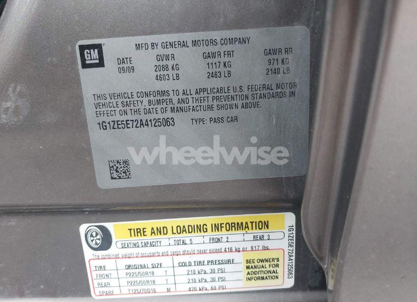 Photo 9 of 2010 Chevrolet Malibu LTZ (VIN 1G1ZE5E72A4125063)