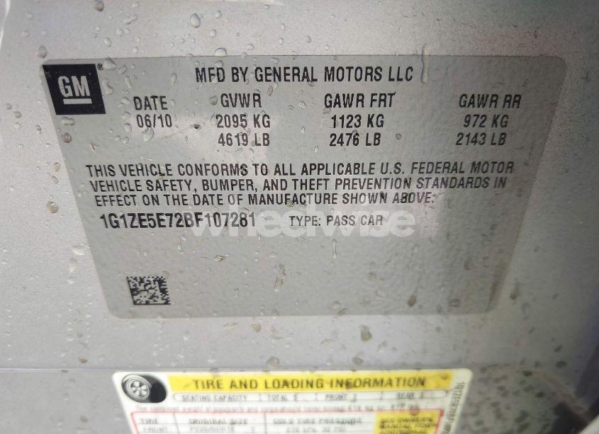 Photo 9 of 2011 Chevrolet Malibu LTZ (VIN 1G1ZE5E72BF107281)