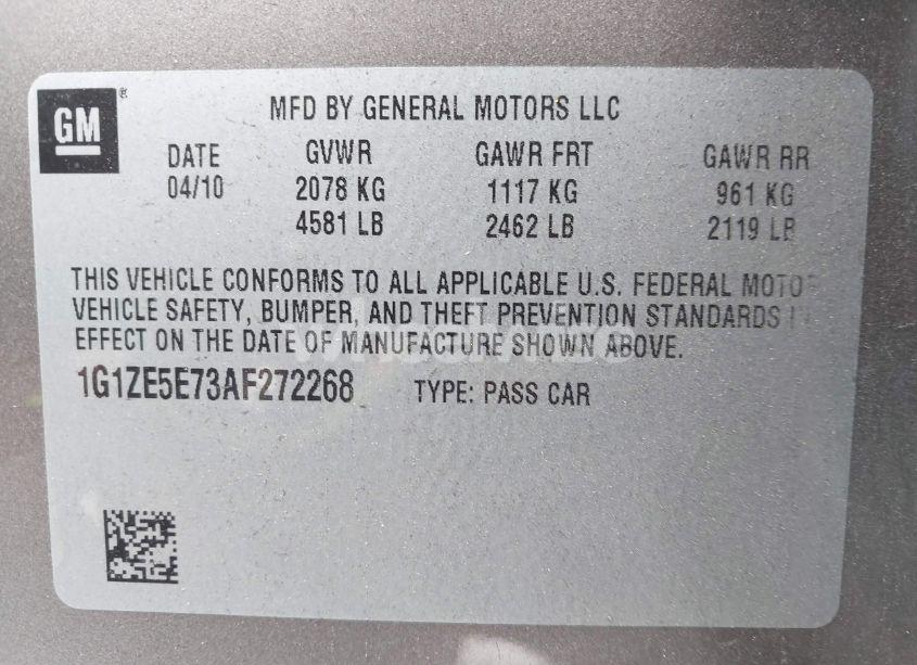 Photo 9 of 2010 Chevrolet Malibu LTZ (VIN 1G1ZE5E73AF272268)