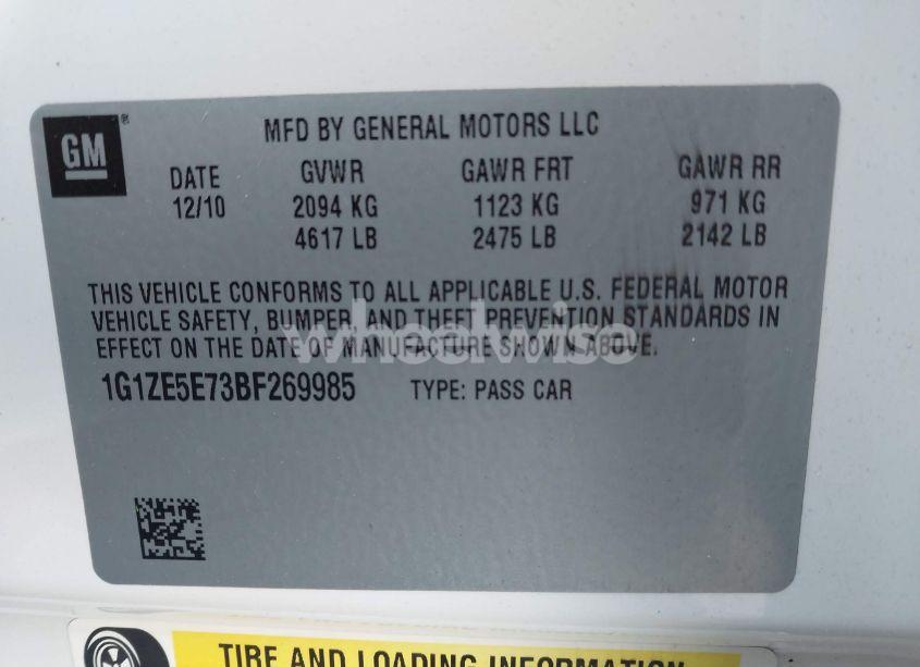 Photo 9 of 2011 Chevrolet Malibu LTZ (VIN 1G1ZE5E73BF269985)