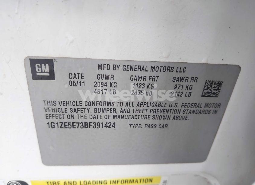 Photo 9 of 2011 Chevrolet Malibu LTZ (VIN 1G1ZE5E73BF391424)