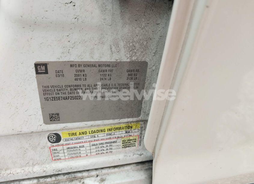 Photo 9 of 2010 Chevrolet Malibu LTZ (VIN 1G1ZE5E74AF250229)