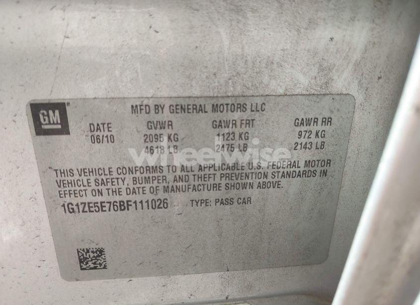 Photo 9 of 2011 Chevrolet Malibu LTZ (VIN 1G1ZE5E76BF111026)